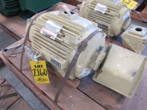 MOTOR, ELECTRIC TYPE, 20 HORSEPOWER, 460VAC ELEC RATING, 1800 RPM, 256TCZ FRAME, 26.8 AMPS, TEAO ENCLOSURE. TYPE RH INSULATION, PART # 20YF881423 (W-44) LOADING & HANDLING FEE $15-